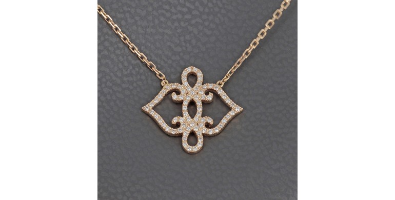 Collier "Little Tendresse" LISONIA en or rose 750 ‰ et diamants
