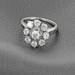 Bague marguerite or blanc 750 ‰ et diamants
