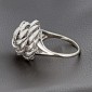 Bague boule en or blanc 750 ‰ présentant 0,75 ct de diamants taille brillant - 9,80 gr