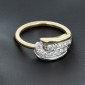 Bagues en or rose et blanc 750 ‰  et diamants