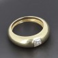 Bague jonc anglais en or jaune 750 ‰ et  diamant